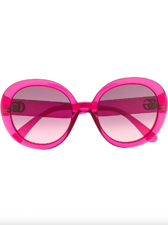 Gucci - Pink GG Round Sunglasses main image 6